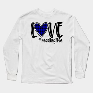 Love Reading Life (blue) Long Sleeve T-Shirt